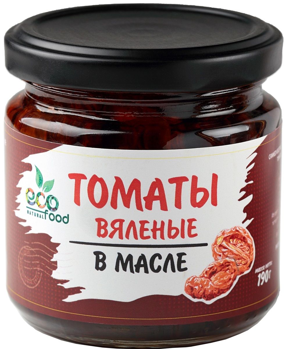 Томаты (помидоры) вяленые в масле 190г ECOFOOD - купить с доставкой по  выгодным ценам в интернет-магазине OZON (220648213)