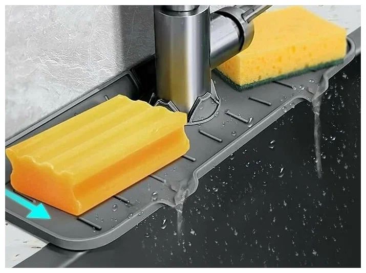 11, 32х28 см. коврик для раковины clean kit 32x28 см серый tescoma 900638. 0075. бланко мойка кнопка и дозатор для кухни. силиконовый коврик в раковину на кухню.