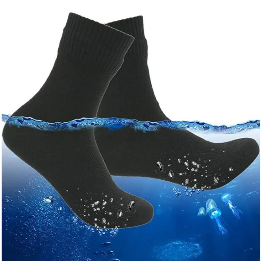 Непромокаемые носки. Водоотталкивающие носки. Водонепроницаемые носки для сапог. Водонепроницаемые носки в воде.