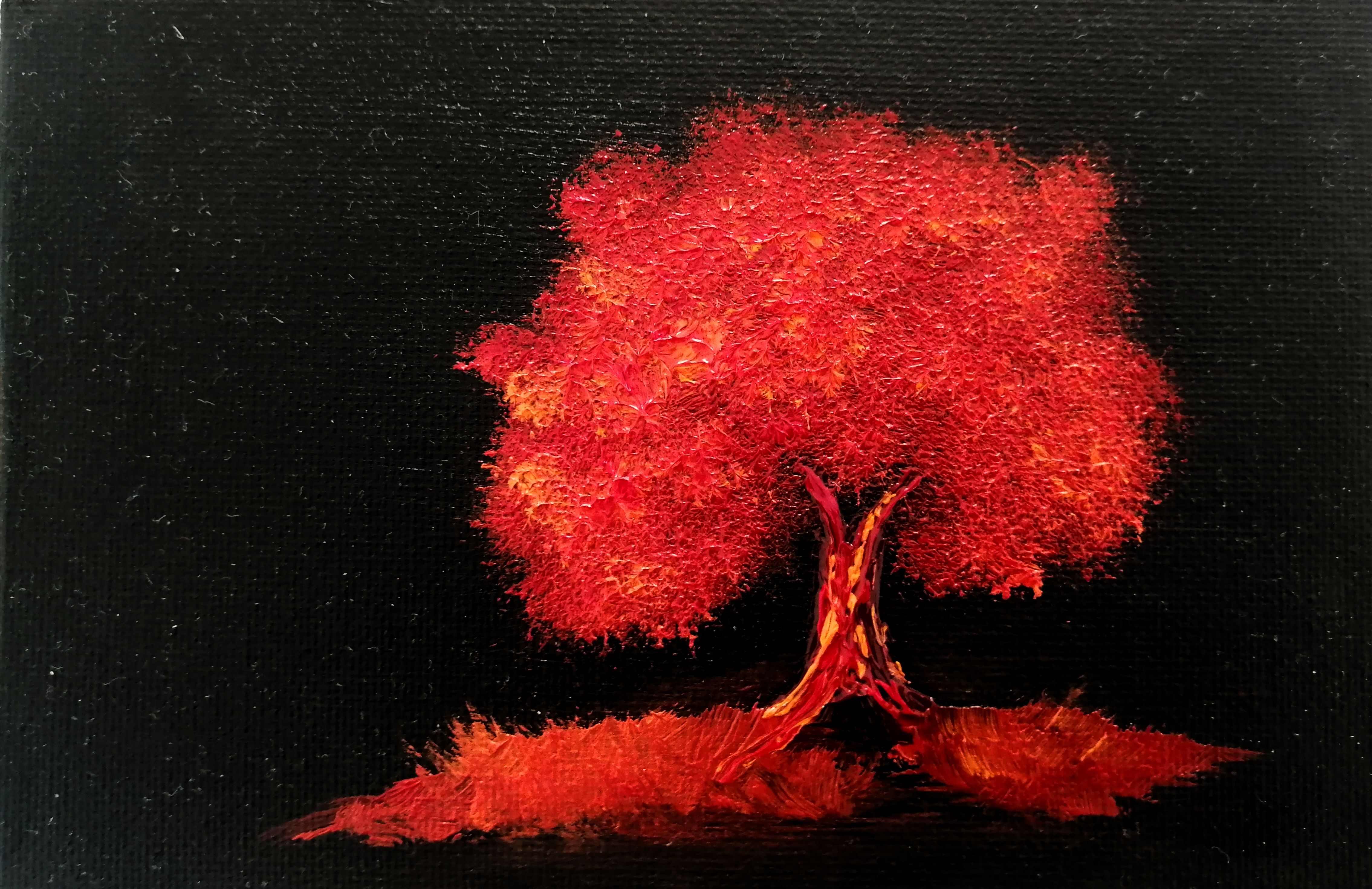 Дерево молчания. Красная картина. Картина красное дерево. Картины с красным цветом. Красное дерево абстракция.