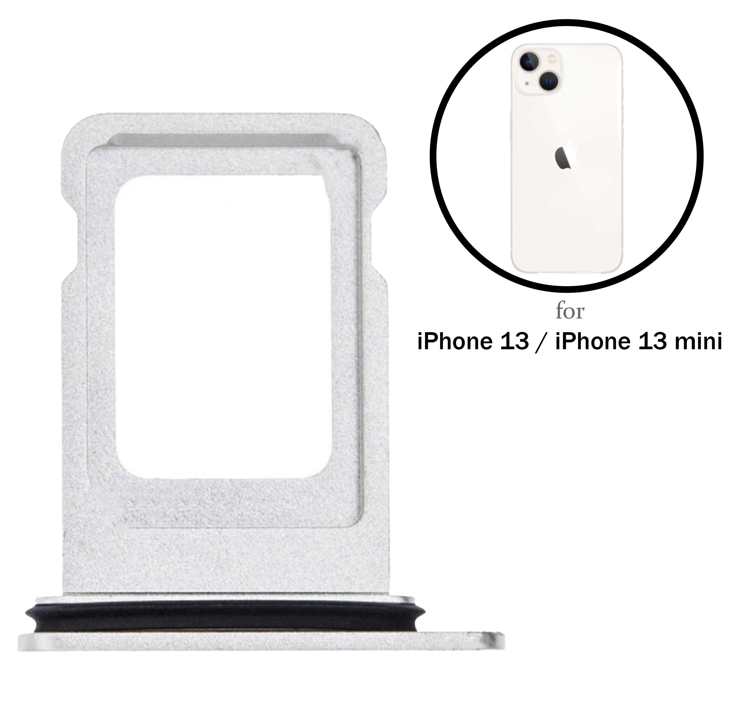 Запчасть для мобильного устройства Держатель сим карты / Сим лоток /  Контейнер SIM для Apple iPhone 13 / iPhone 13 mini белый - купить по  выгодным ценам в интернет-магазине OZON (819860135)