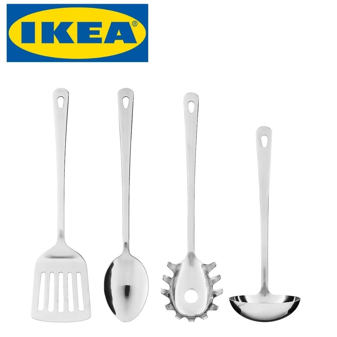 НаборкухоннойнавескиIKEA,4предмета,нержавеющаясталь.GRUNKA