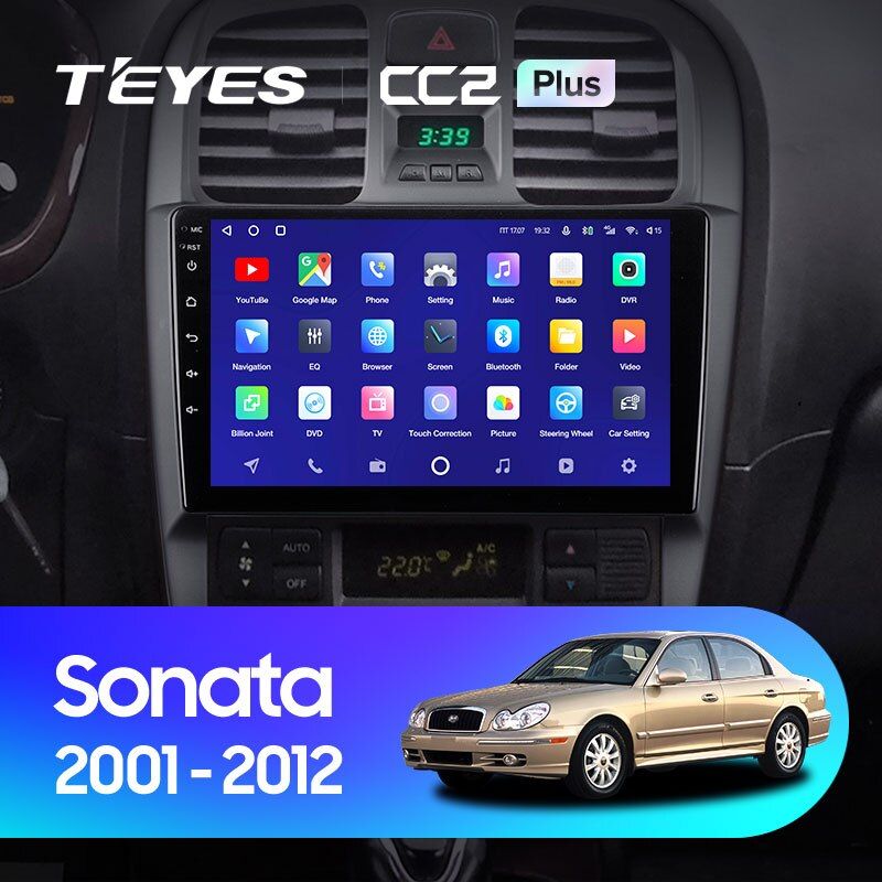 Teyes cc3l как поменять главный экран Штатная магнитола TEYES CC2 Plus 9.0" 4 Gb для Hyundai Sonata 2001-2012 - купить
