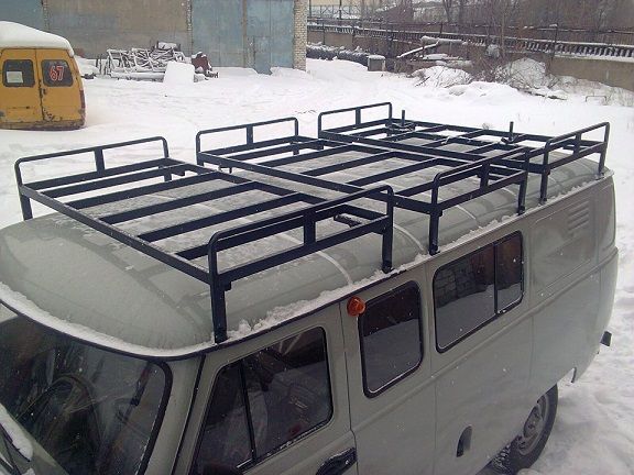 Багажник УАЗ 452 Буханка "Трехсекционный" 12 опор (секция 0.85м) - Интернет-мага