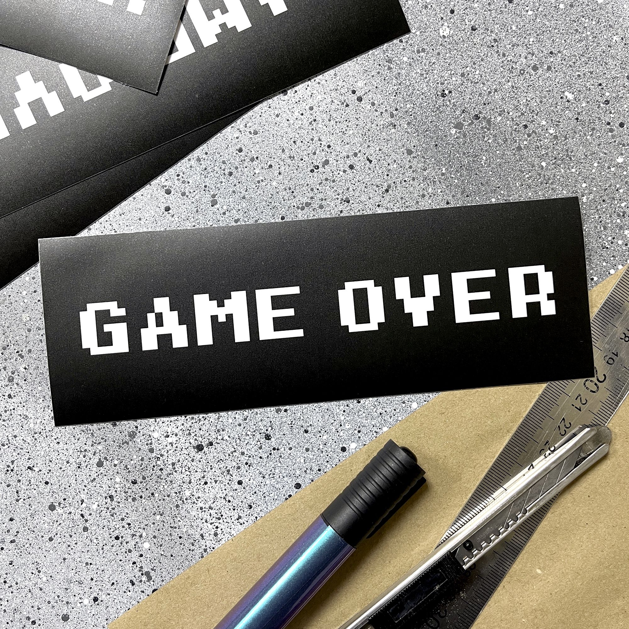 Наклейки на авто, JDM slap sticker, Game Over, 19x6.5 - купить по выгодным  ценам в интернет-магазине OZON (842928139)