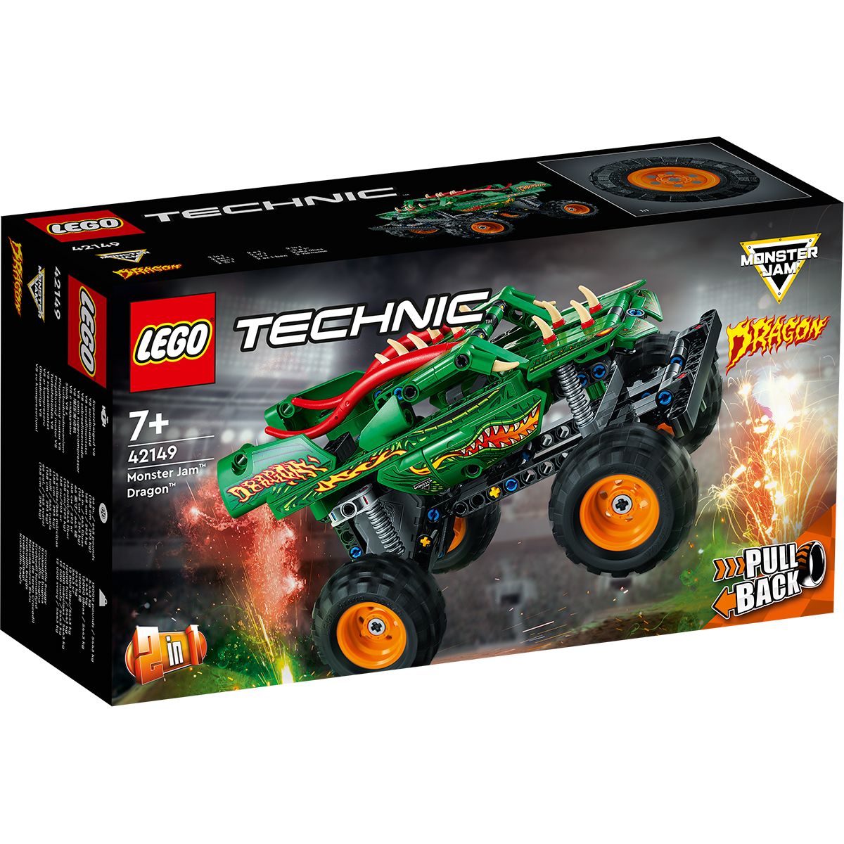 Конструктор LEGO Technic 42149 Monster Jam Дракон - купить с доставкой по  выгодным ценам в интернет-магазине OZON (849335345)