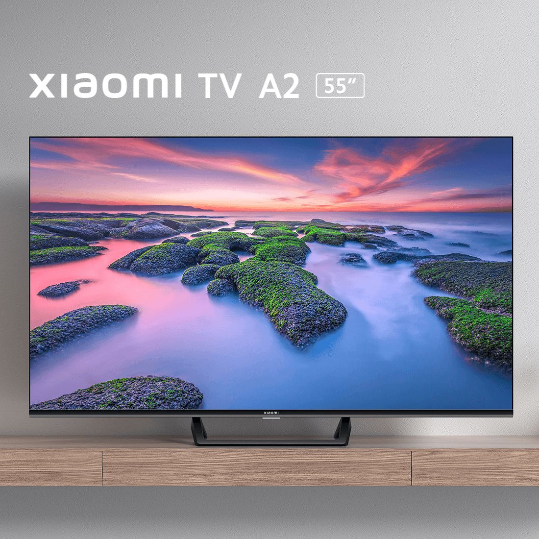 XiaomiТелевизор55”TVA2(2022)SmartTV,Wi-Fi,ОЗУ-2Гб,ПЗУ-16Гб;ChromeCast,голосовойпомощник,MEMC;HDMIx3,USBx2;55"4KUHD,черный