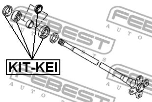Febest Подшипник полуоси, арт. KIT-KEI, 1 шт.