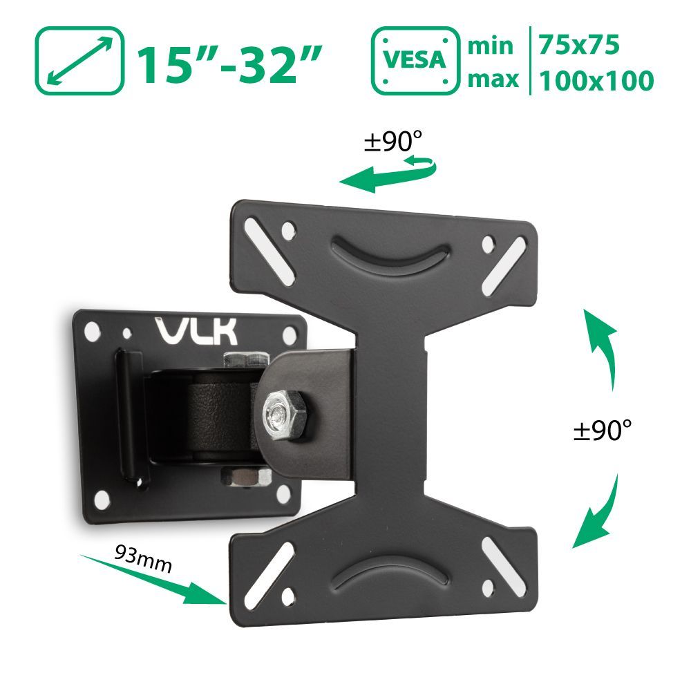 КронштейндлятелевизоранастенныйVLKTRENTO-102/до32дюймов/наклонно-поворотноекреплениедлятв