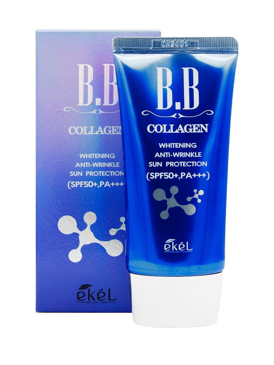 Ekel Антивозрастной BB-крем для лица с коллагеном BB Cream Collagen SPF 50+/PA+++, 50мл