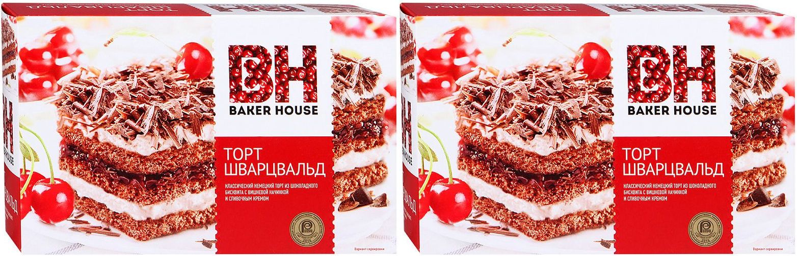 Торт Baker House Шварцвальд, комплект: 2 упаковки по 350 г