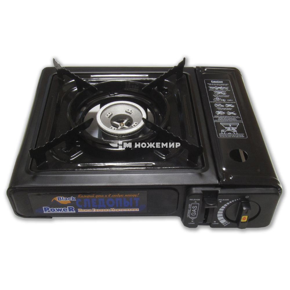 Плита настольная, газовая Black (с переходником)/6