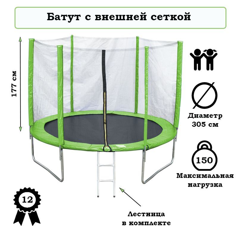 Схема сборки батут каркасный