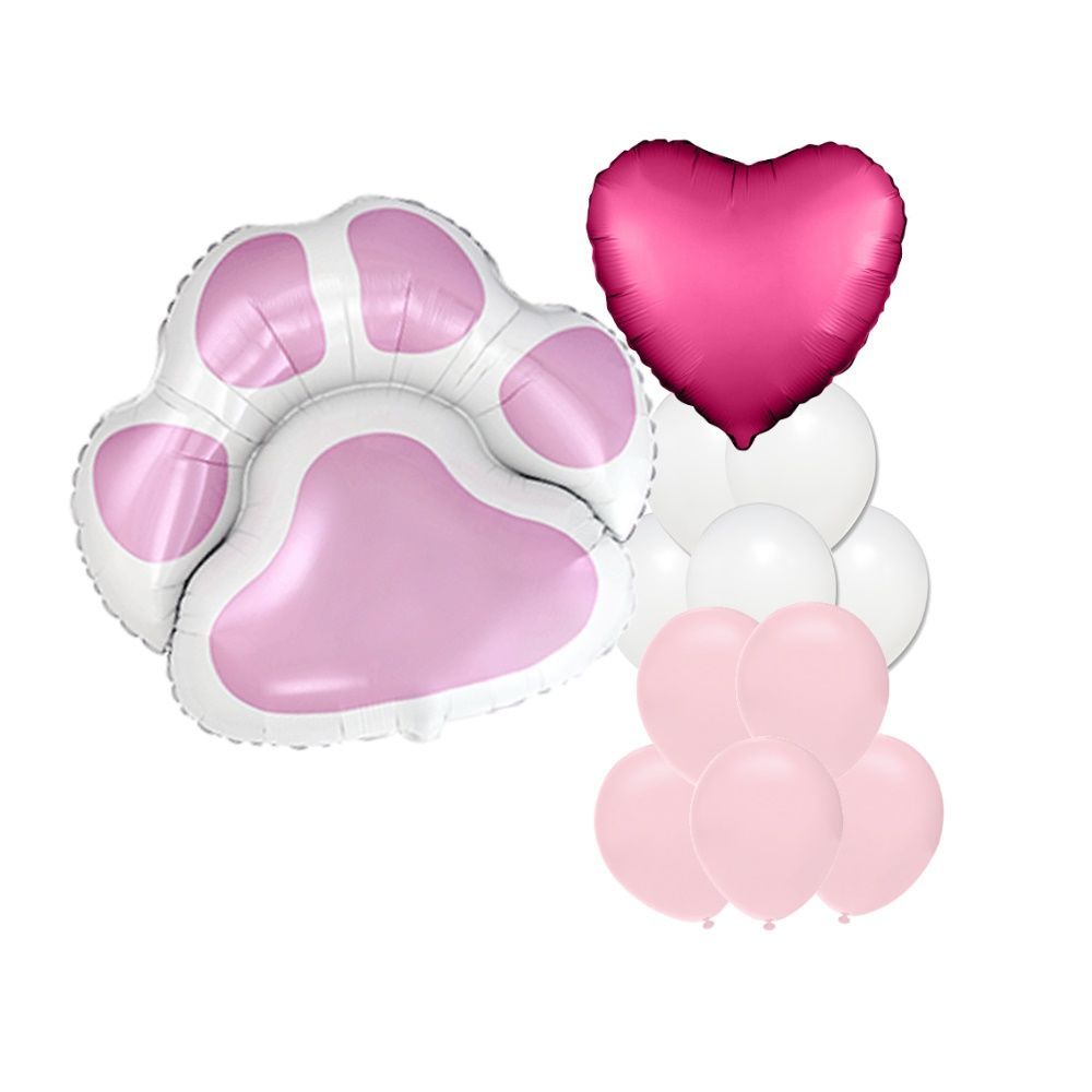 12 лапок. Воздушный шар розовая лапка. Фольгированная фигура лапка розовая. Шар лапка. Воздушный шарик на лапу собаке.
