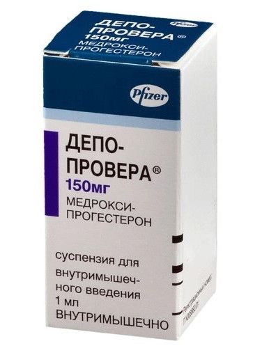 Депо-провера, суспензия для внутримышечного введения 150 мг/мл, шприц 1 мл, 1 шт.