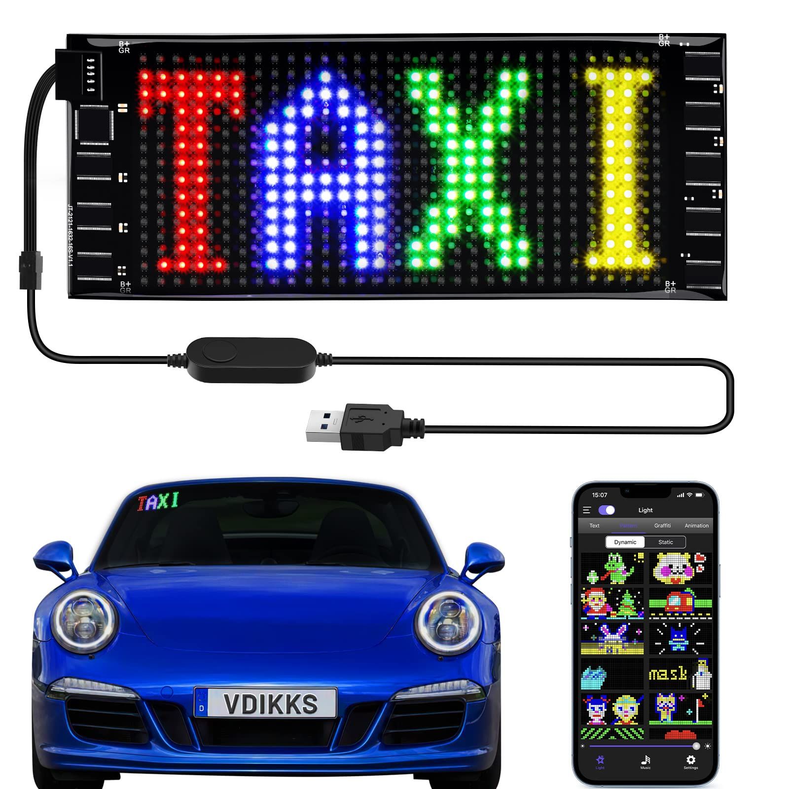 Programmable flex led display. Programmable flex led display