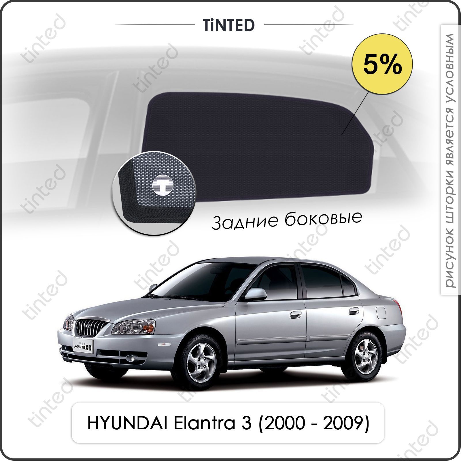 Шторка солнцезащитная Tinted Hyundai Elantra (100х - купить по доступным  ценам в интернет-магазине OZON (961472778)