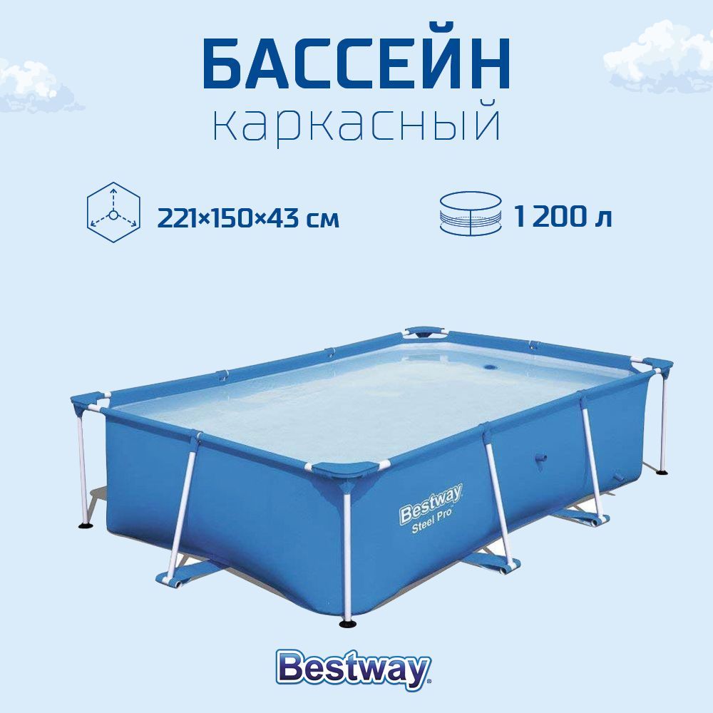 Бассейн Каркасный Глубина 150 купить на OZON по низкой цене