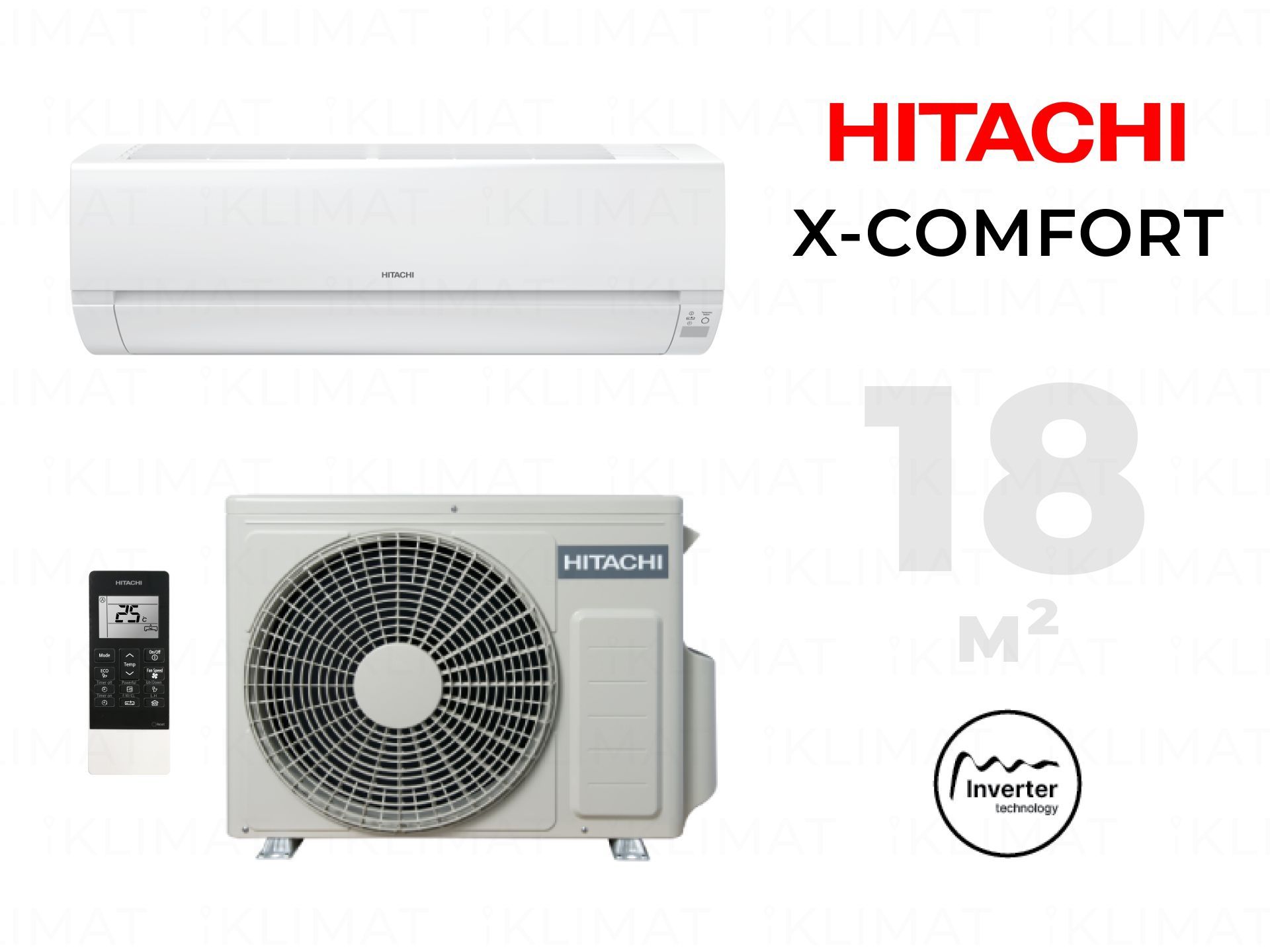 Настенный кондиционер Hitachi X-COMFORT RAK-18REF/RAC-18WEF - купить по  доступным ценам в интернет-магазине OZON (811011266)