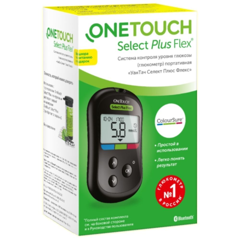 Глюкометр OneTouch Select Plus Flex (УанТач Селект Плюс Флекс)