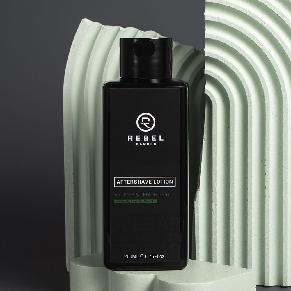 Премиальный лосьон после бритья REBEL BARBER Vetiver & Lemon 1957 200 мл