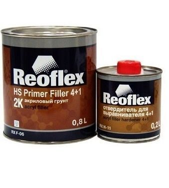 Reoflex Акриловый грунт 4+1 СЕРЫЙ (0,8л+0,2л)