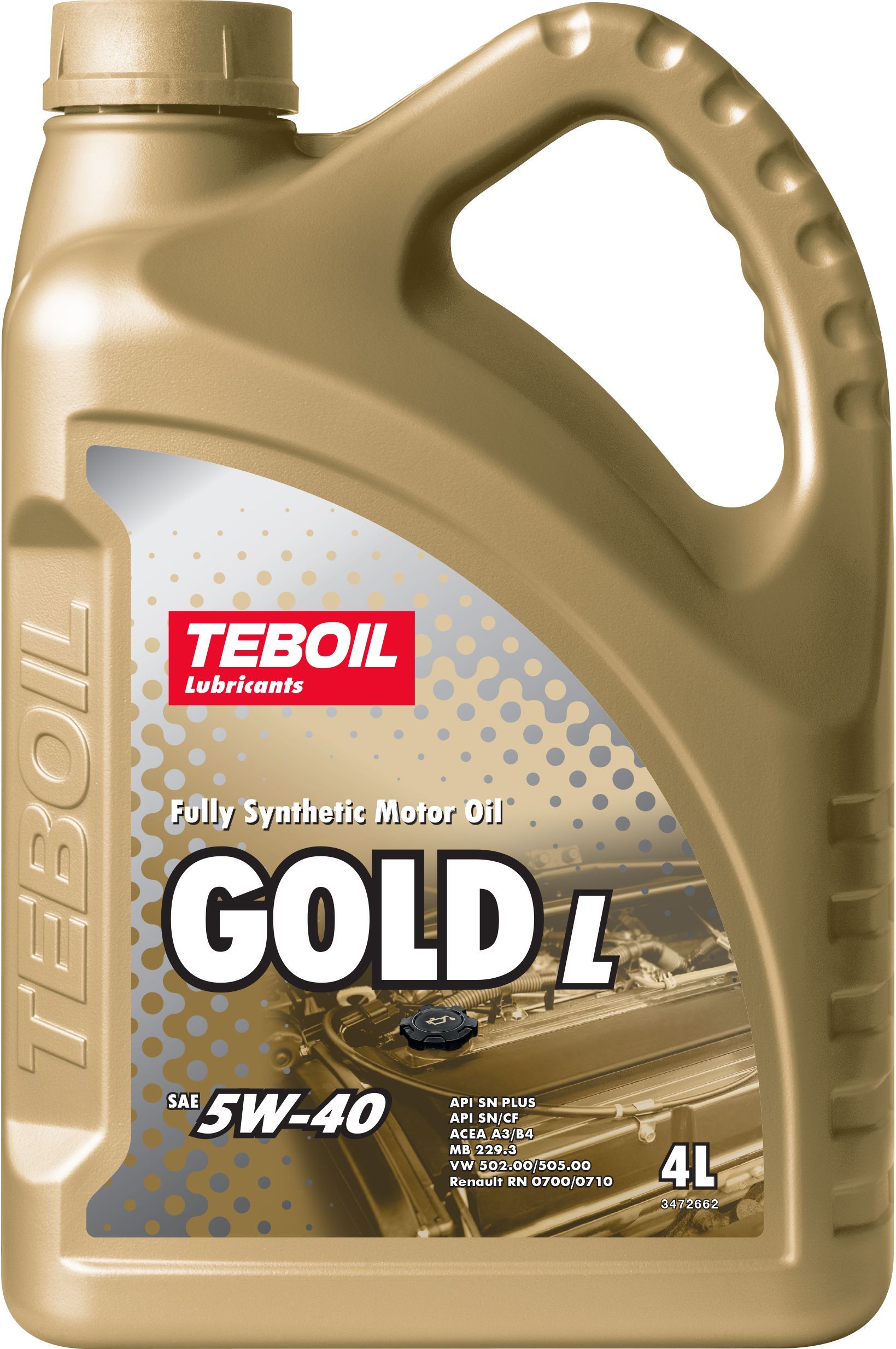 TEBOIL gold l 5W-40 Масло моторное, Синтетическое, 4 л