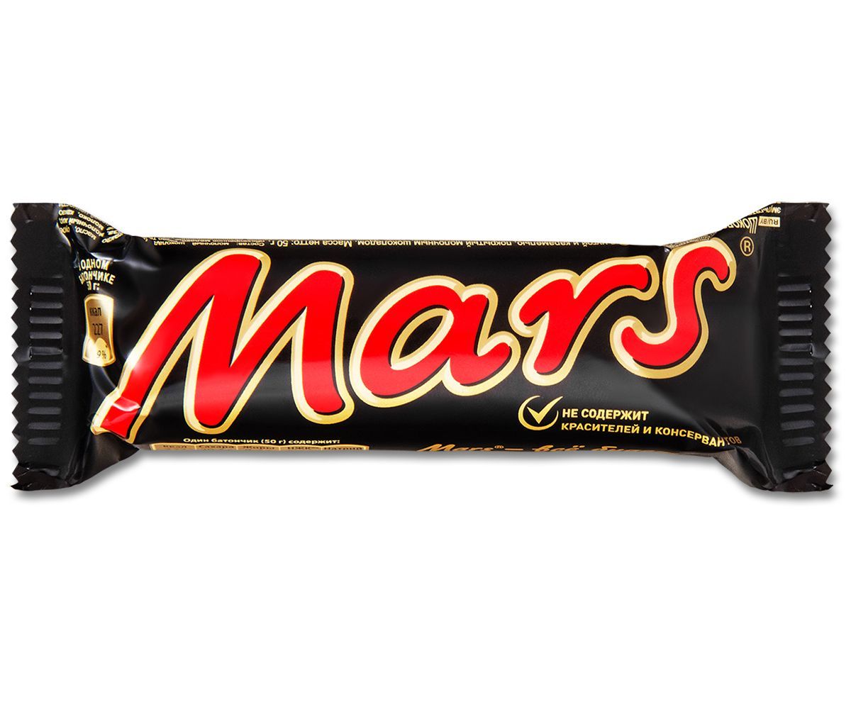 Батончик шоколадный Mars, 50гр