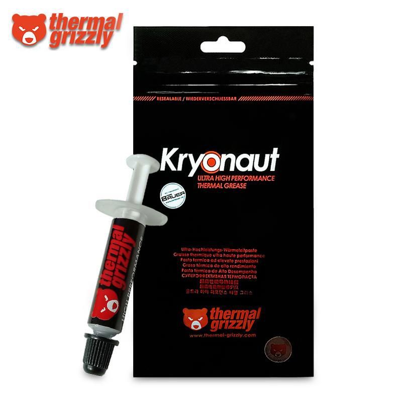 Термопаста Thermal Grizzly Kryonaut Ttermal Grease 12.5W/mk, 1г, термопаста для процессора, ноутбука, видеокарт