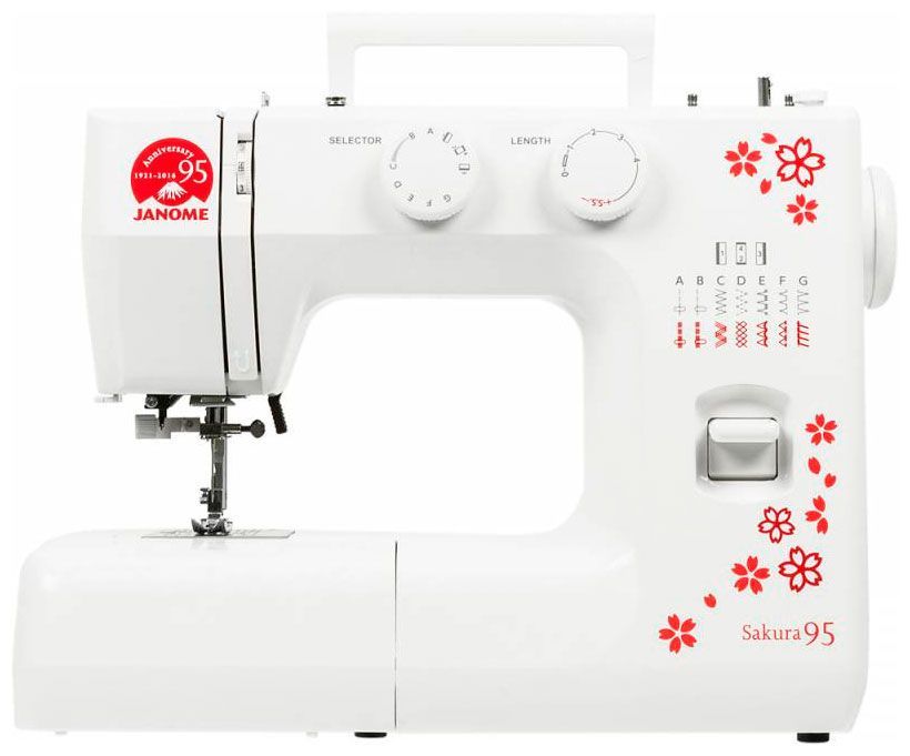 Швейная машина Janome Sakura 95 белый/цветы