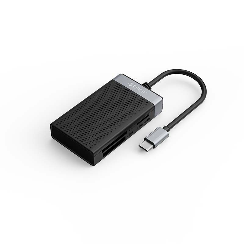 Картридер TF/SD/CF/MS, USB-C 3.0, ORICO, черный (ORICO-CL4T-C3-BK-BP)