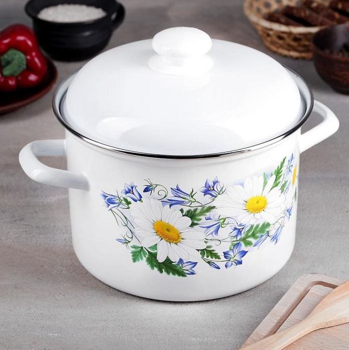 Кр. Дек люпины с-1612ап2. Кастрюля эмалированная 4. Кастрюля эмалированная 4. Кастрюля 4л, 01-б1614/4.