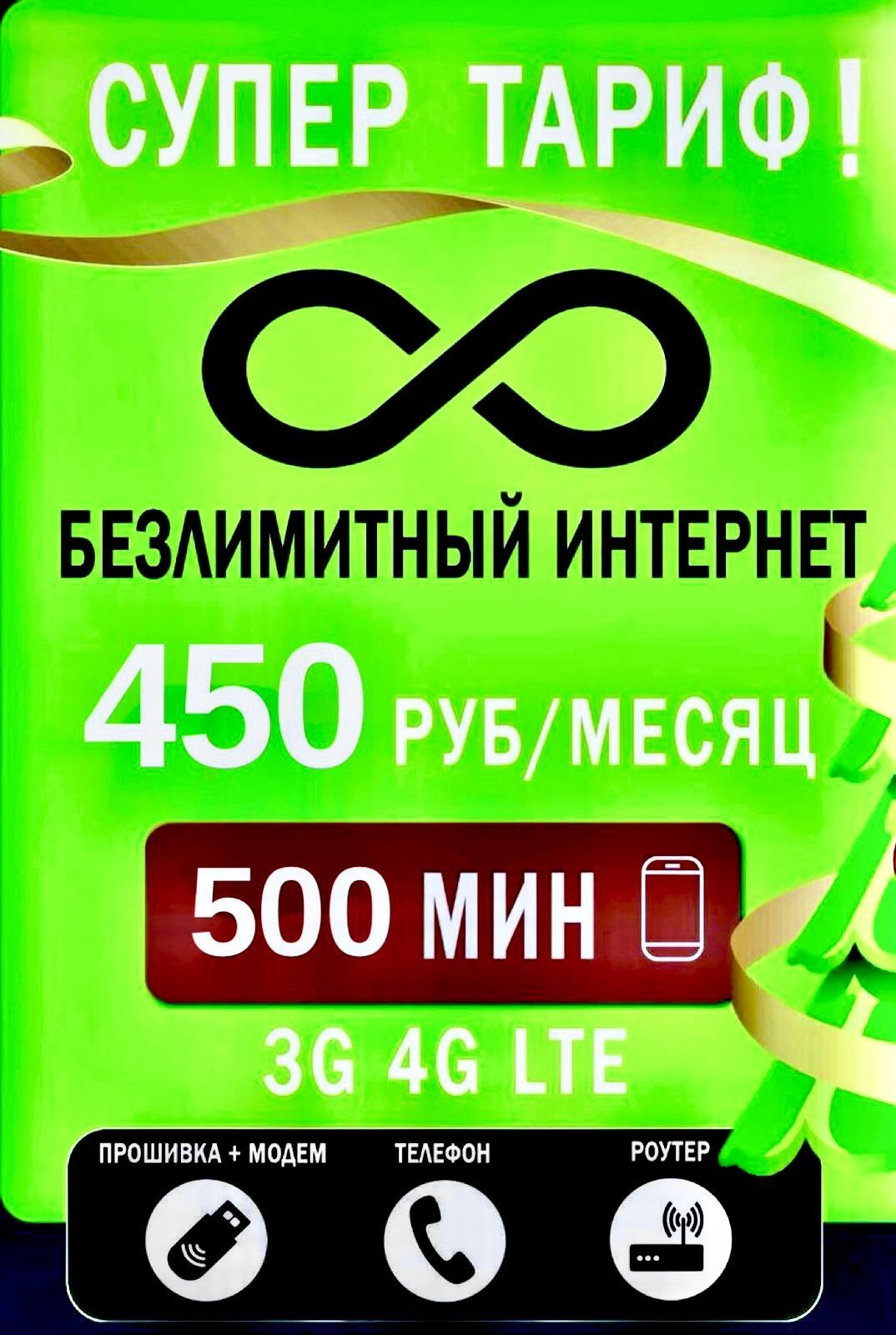 Тарифный план Безлимитный интернет/Мегафон (Вся Россия) — купить в ...