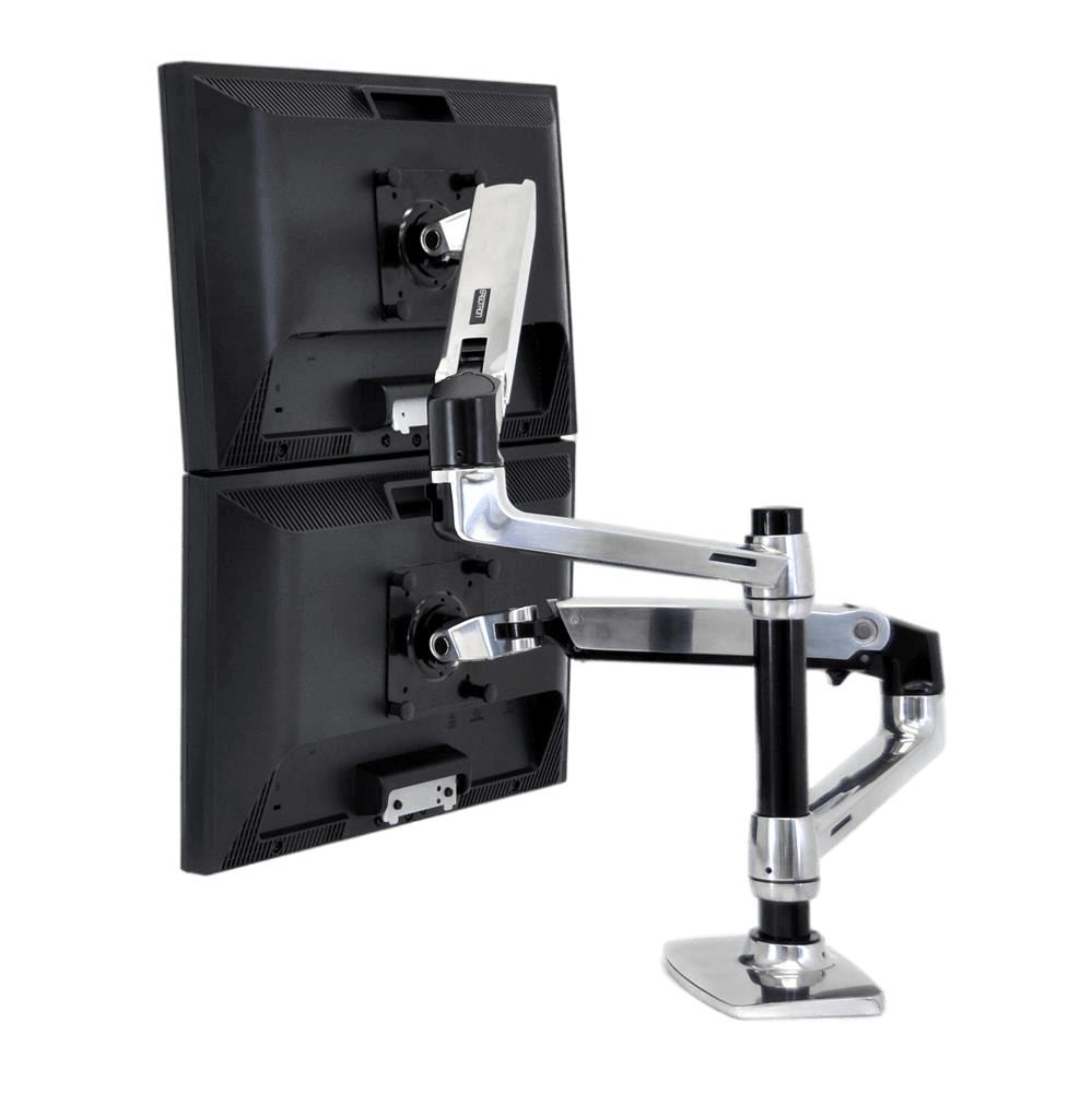 Ergotron 45-248-026 LX Dual Monitor Arm, Stacking