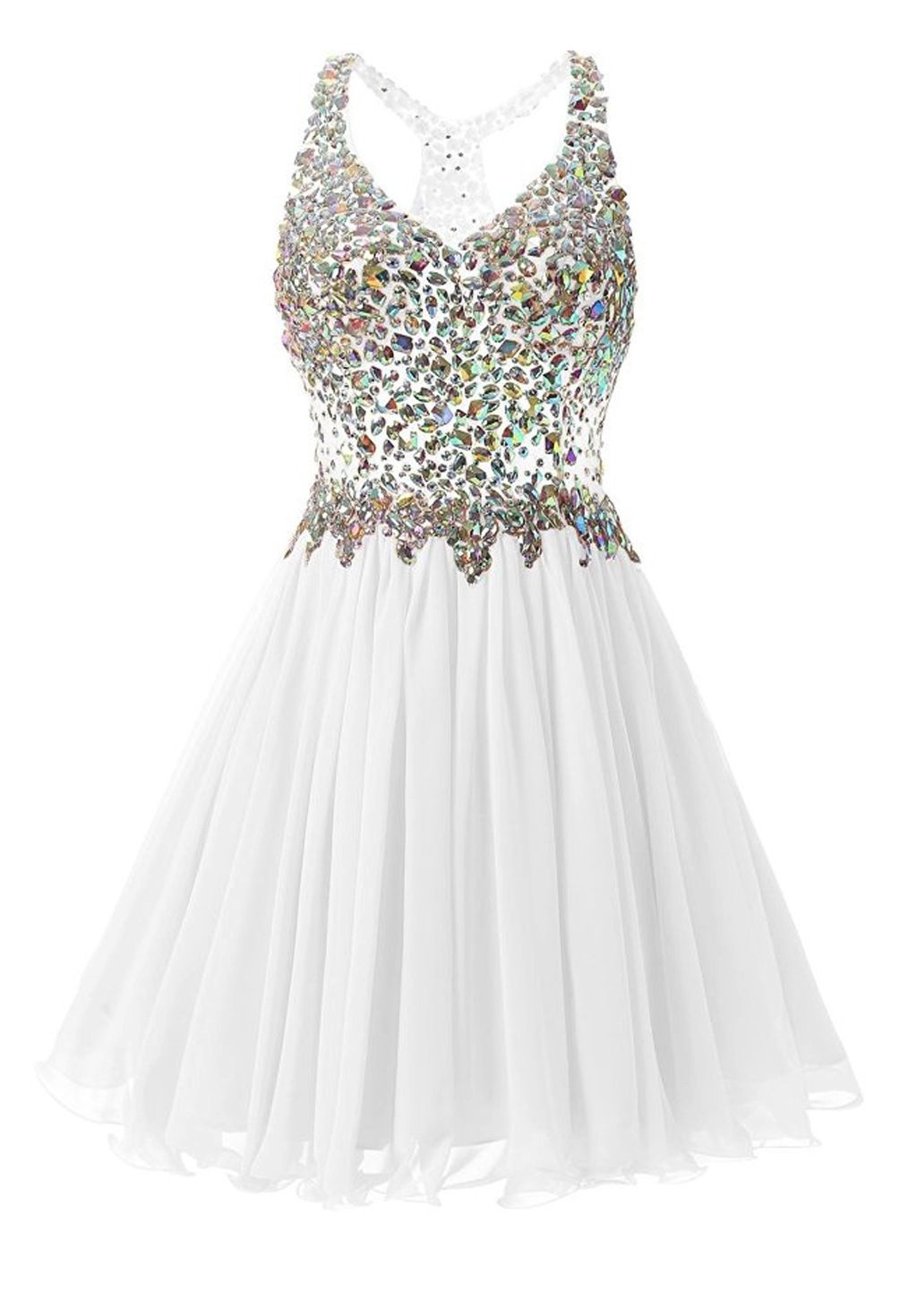 Crystal dress. Платье с кристаллами блестками. White Cocktail Dress.