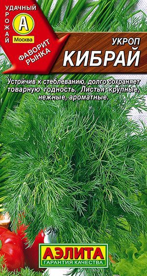 Укроп"Кибрай"семенаАэлитазеленьдлядома,балкона,подоконникаиогорода,3гр