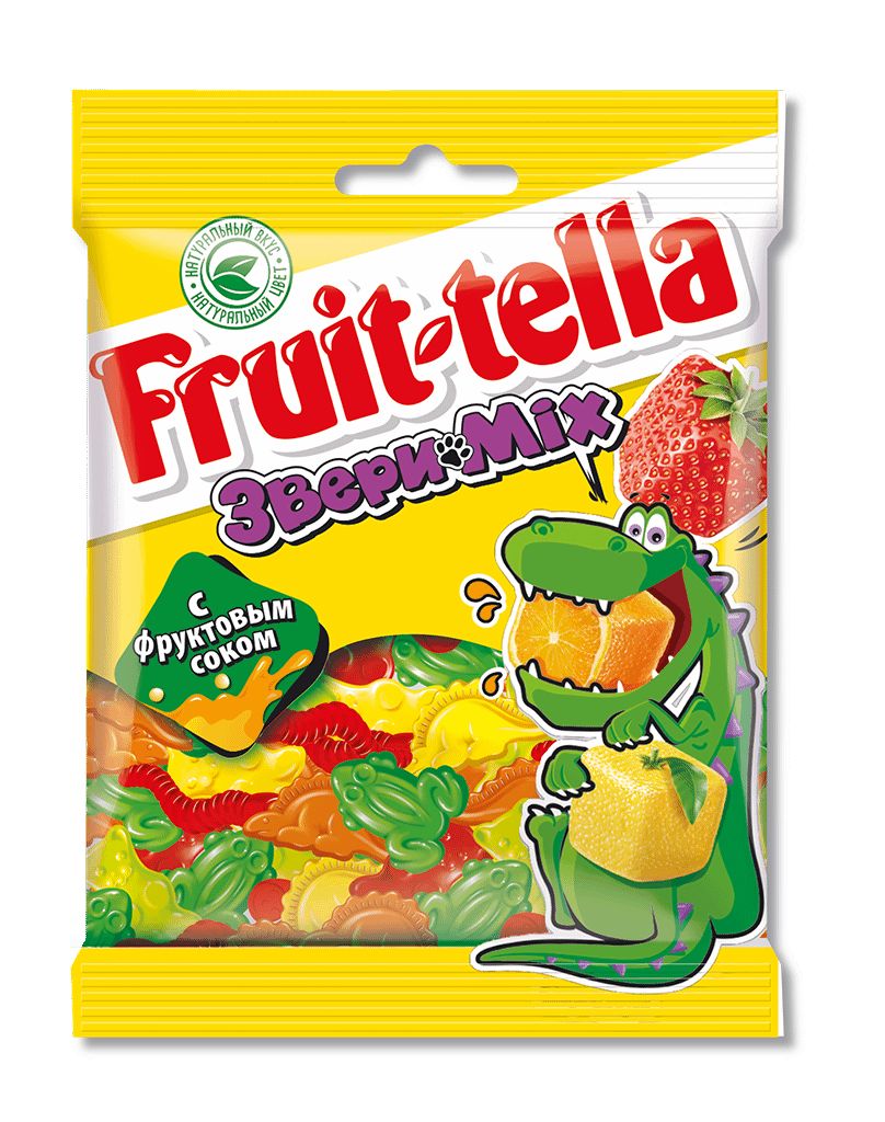 Мармелад жевательный Фрутелла (Fruittella) звери микс 70г (1)