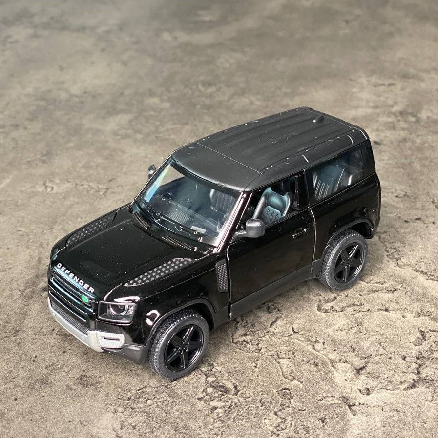 Машинка металлическая Kinsmart 1:36 Land Rover Defender 90 5428DKT  инерционная, двери открываются / Черный - купить с доставкой по выгодным  ценам в интернет-магазине OZON (963147351)