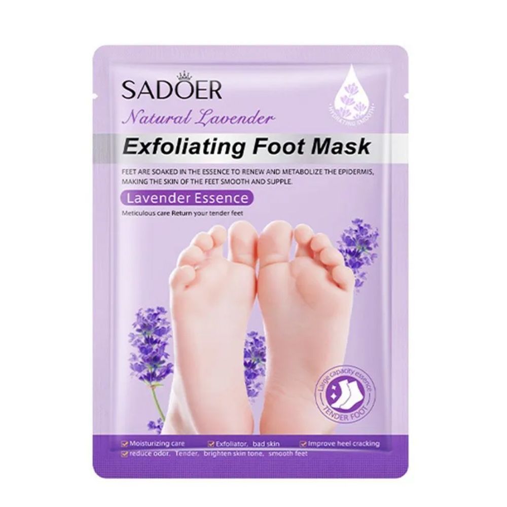 Пилинг-носочки с маслом лаванды Sadoer Exfoliating Foot Mask Lavender Essence