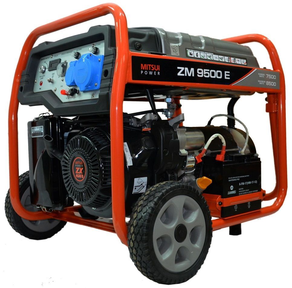 Бензиновый генератор Mitsui Power ECO ZM 9500 E (8.5 кВт, 220 В, 1 фаза, электростартер)