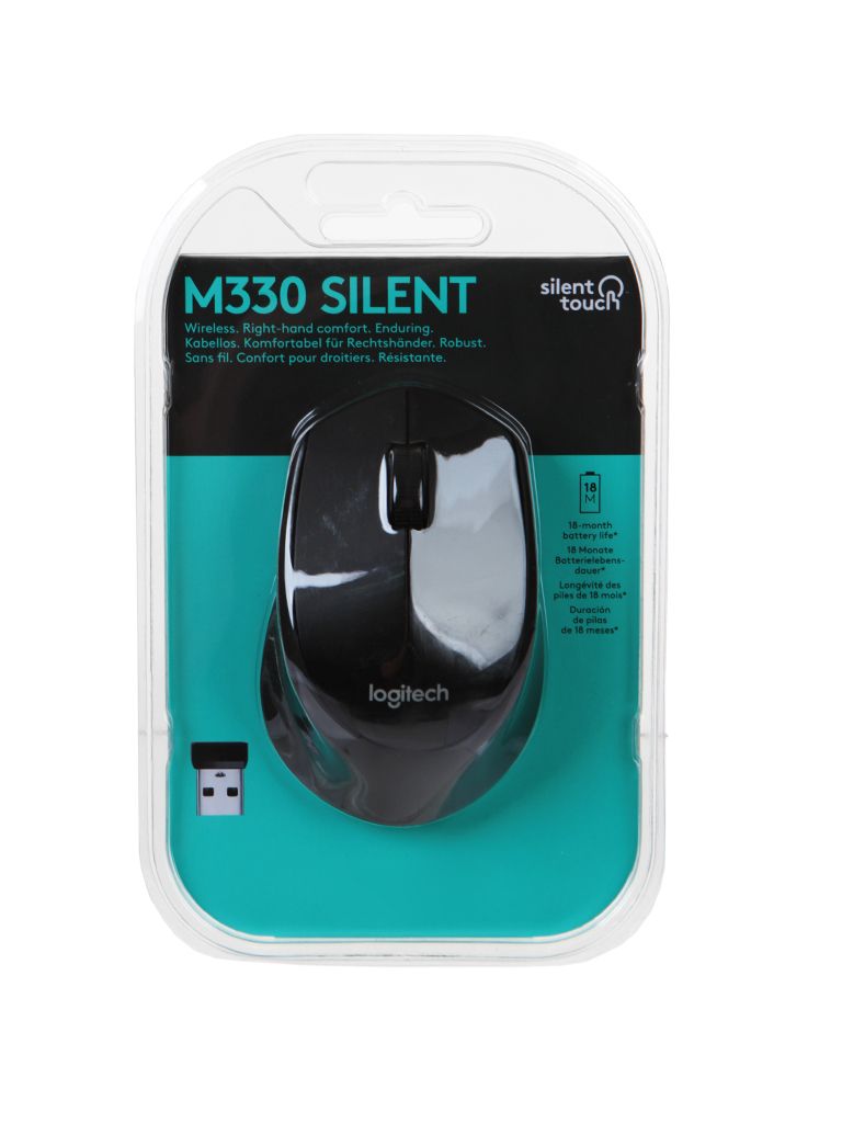 LogitechМышьбеспроводнаяM330SilentPlus,черный