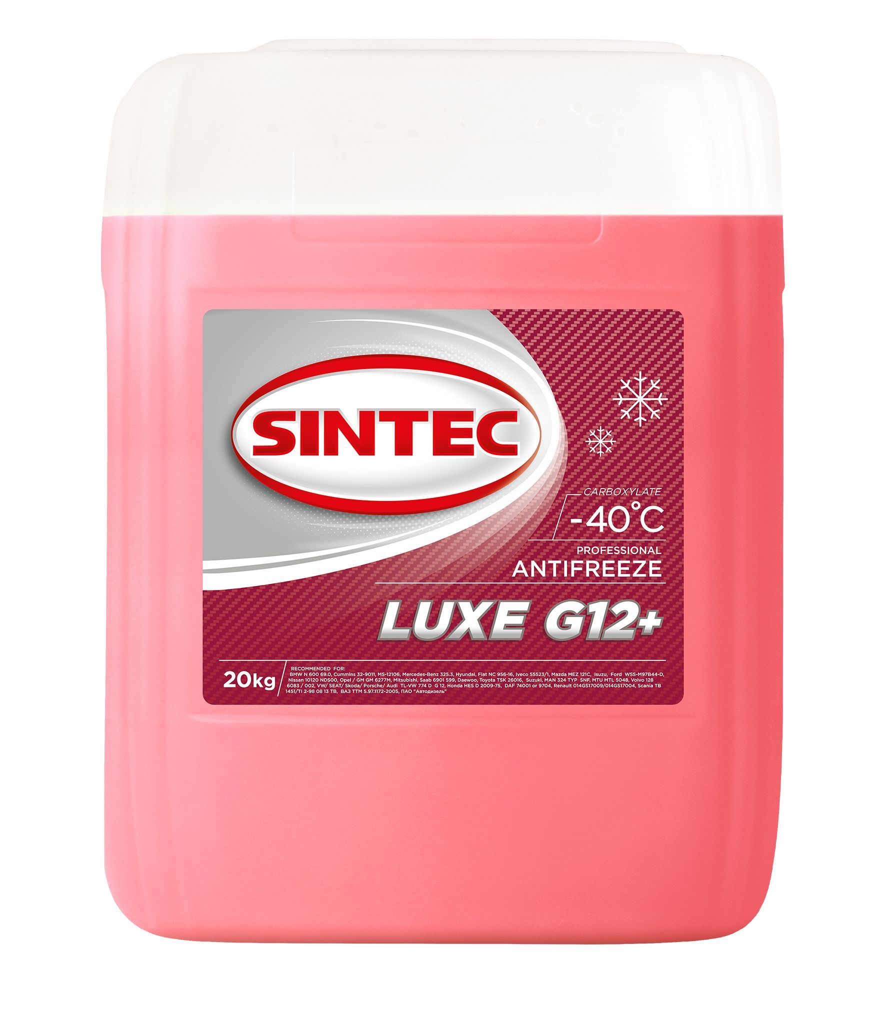 Антифриз Sintec LUXE G12+ (-40) 20кг