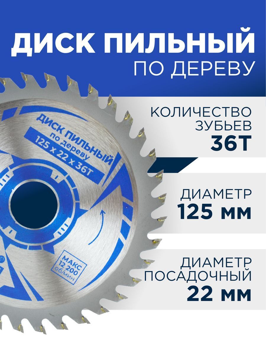 Дискпильныйподереву125х22х36Т