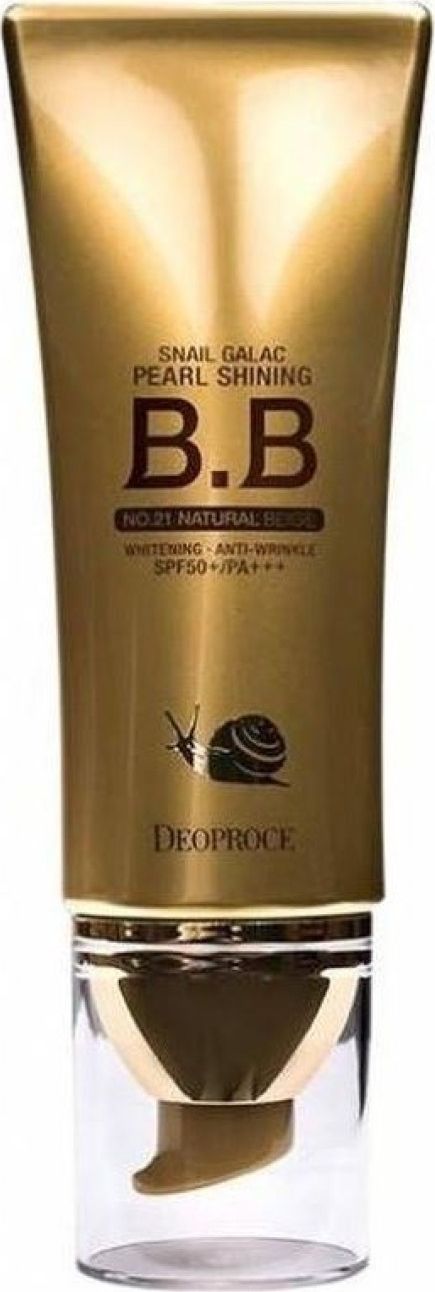 Deoproce / Диопрос Snail Galac Pearl Shining BB-крем тон 21 Natural Beige антивозрастной с муцином улитки и галактомисисом, SPF50+/PA+++ для всех типов кожи, 40г / корейская косметика для лица