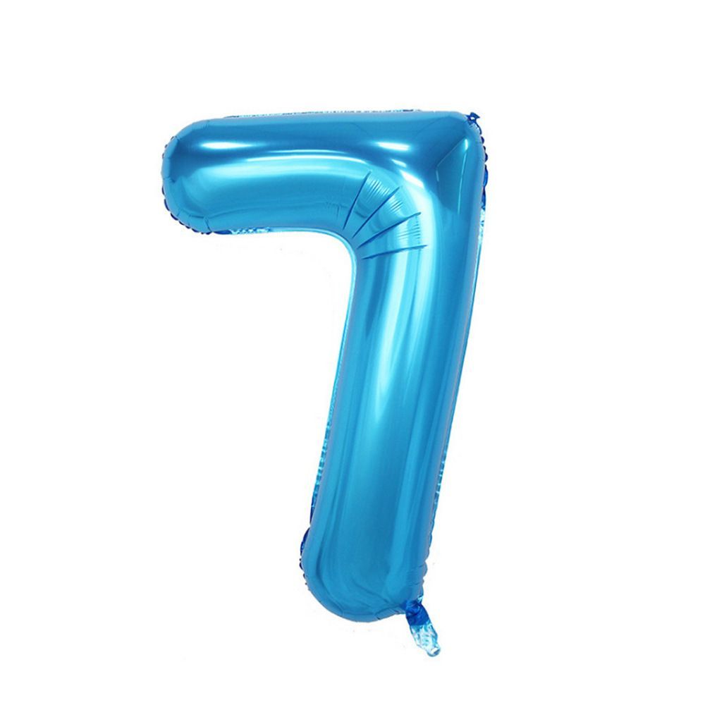 Цифра 7 Голубая