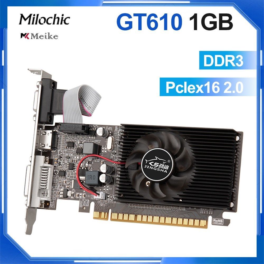 Видеокарта milochic GeForce GT 610, 1 ГБ DDR3, DDR3 - купить по низким  ценам в интернет-магазине OZON (955069327)