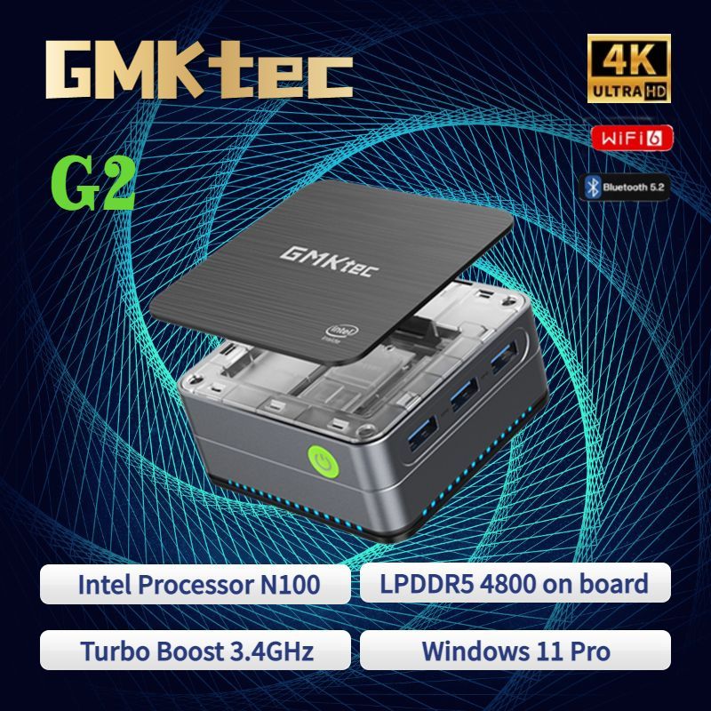 GMKtec NucBox G2 Intel N100 12GB + 512GB - デスクトップ型PC