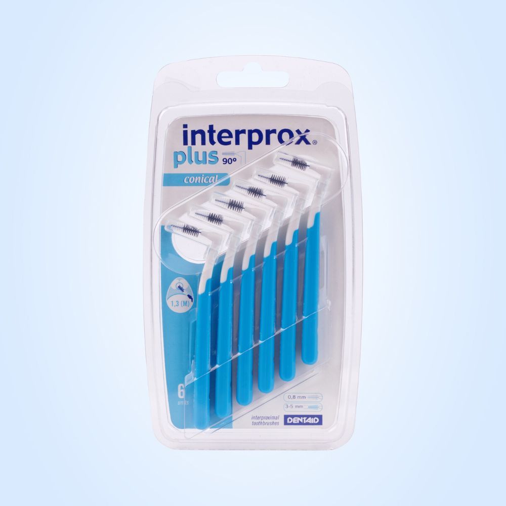 Межзубные ершики Interprox Plus Жесткая ручка conical 1,3 мм, 6 шт