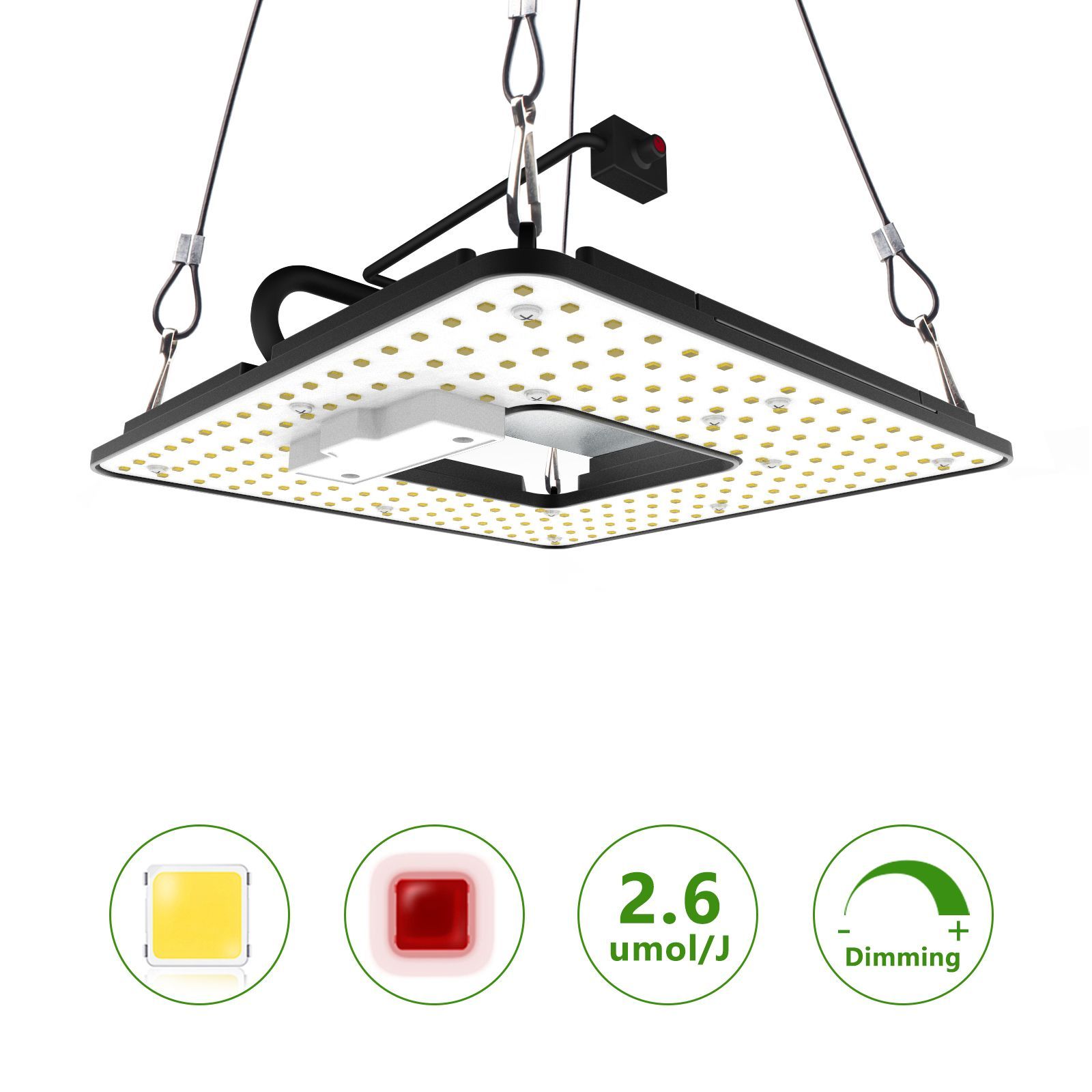 Светильник для растений с диодами Samsung 100 ватт/ модель QSB-100W/ LM281b+/ регулировка яркости Mean Well