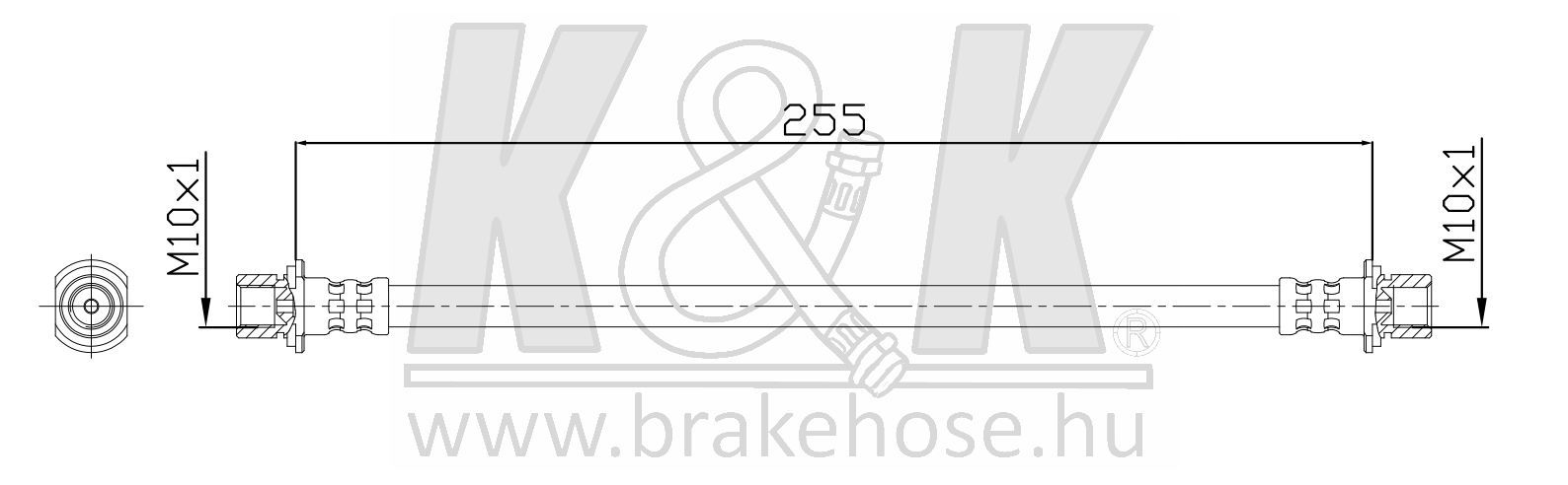 K&KШлангтормознойдляавтомобиля,арт.FT0585,1шт.